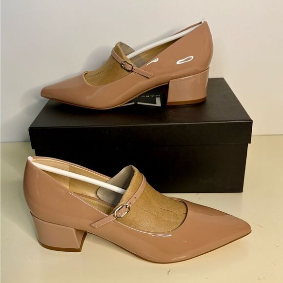 NIB LUCCIE MARY JANE PUMP Nude 5.5 - Picture 4 of 8